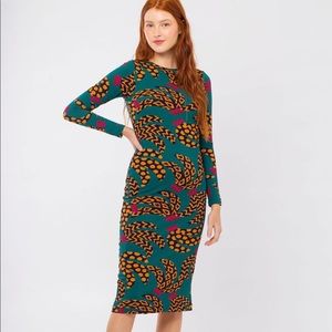 Farm Rio Teal Banana Midi Dress